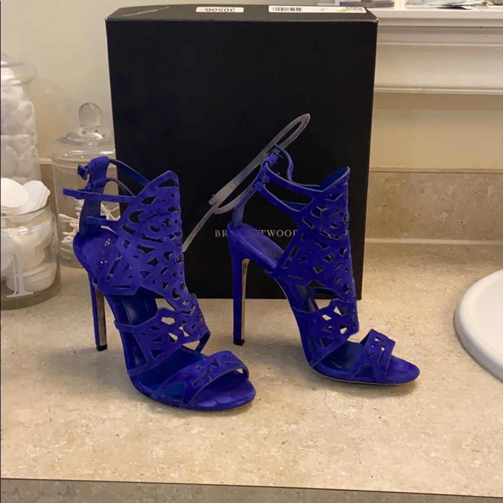 Brain Atwood purple suede sandal